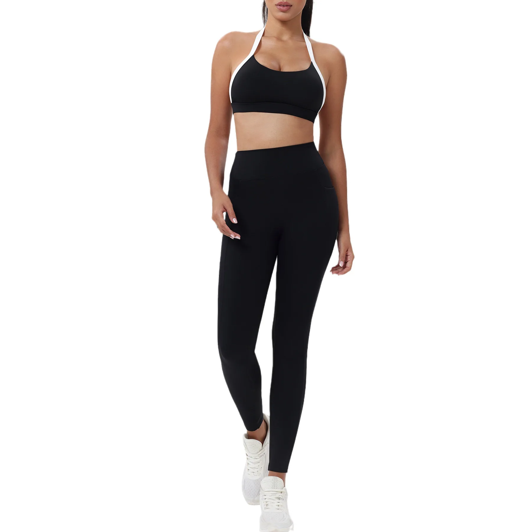 

Tight Yoga Suit Women's Quick-drying Workout Clothes Bra Outdoor Running Sports Suit Women's Trousers