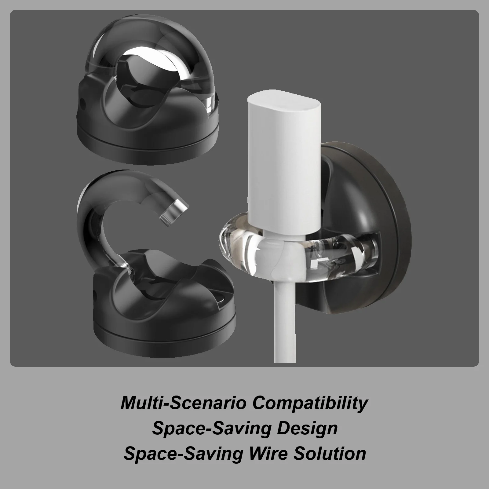 

Magnetic Cable Clips 3 Pieces Strong Universal Rotating Kitchen Bathroom Clips Appliance Phone Charger Cable Holder For Kitchen