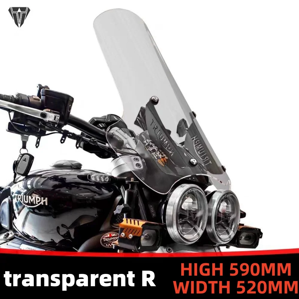 FOR Triumph Rocket 3 GT R Raise The Windshield Front Windshield Modified Custom Windshield Widened Windshield Accessories