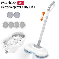 Redkey M1 Electric Spin Mop with Bucket Cordless Electric Mop Water Spray Floor Cleaner Electric Mops for Floor Cleaning