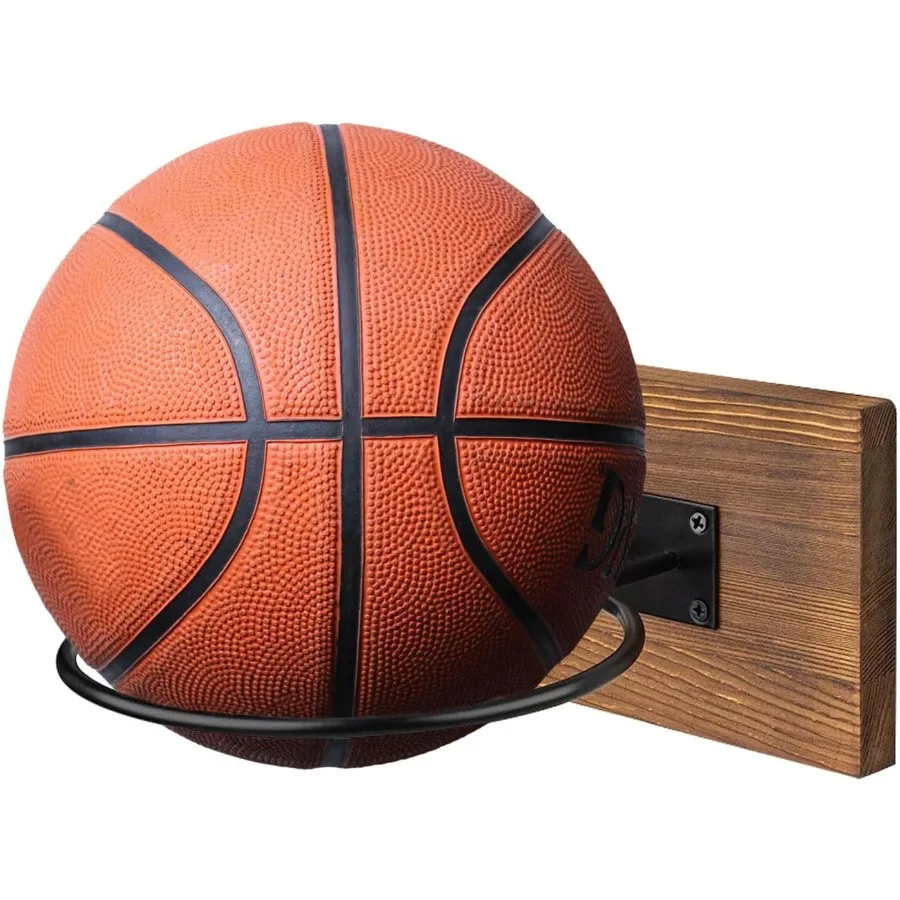 

1 шт. деревянный держатель для баскетбола, настенный органайзер для мячей, стойка для дисплея, настенное хранение для футбола, волейбола, регби, футбола