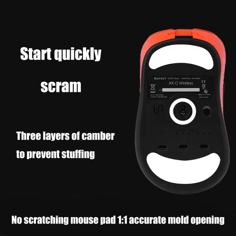 Pies ratón versión Ice, alfombrilla para patines ratón PTFE para ratón VAXEE AXW, mejora deslizamiento, control y