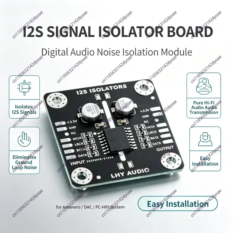 I2S IIS Signal Isolation Board Amanero Digital Audio Interface Pchifi to Eliminate Interference and Separate Noise