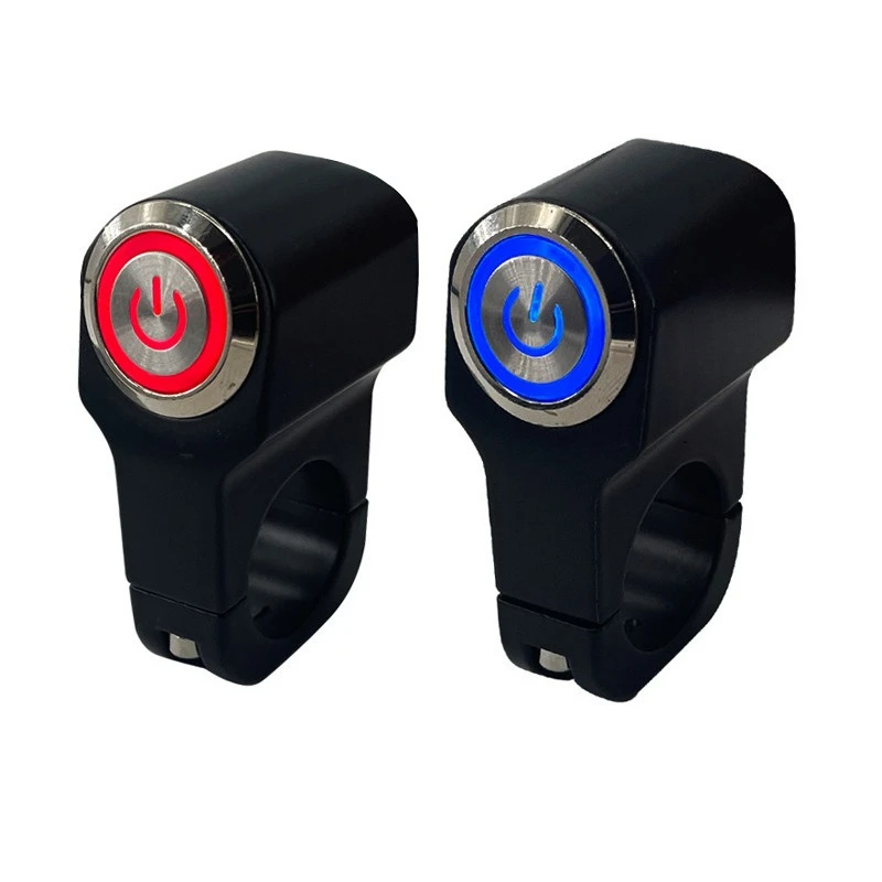 Motorcycle electric bike metal switch modification with self-locking LED headlights, handlebar aluminum alloy handlebar switch
