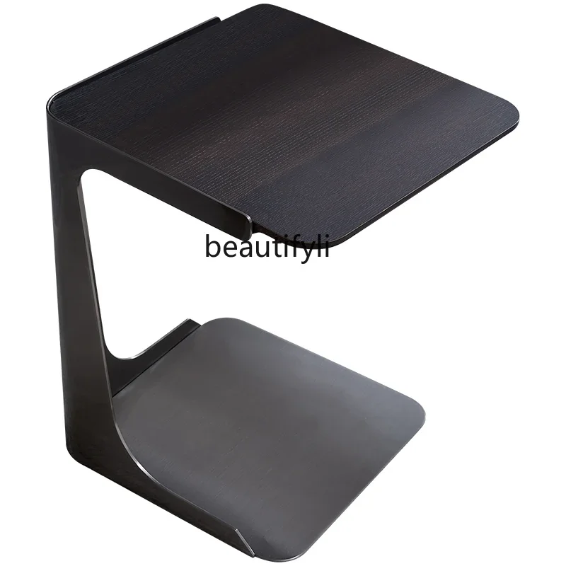 

Minimalist Style Living Room Sofa Matching Corner Table Modern Simple Stainless Steel Small Square Table Table-Console