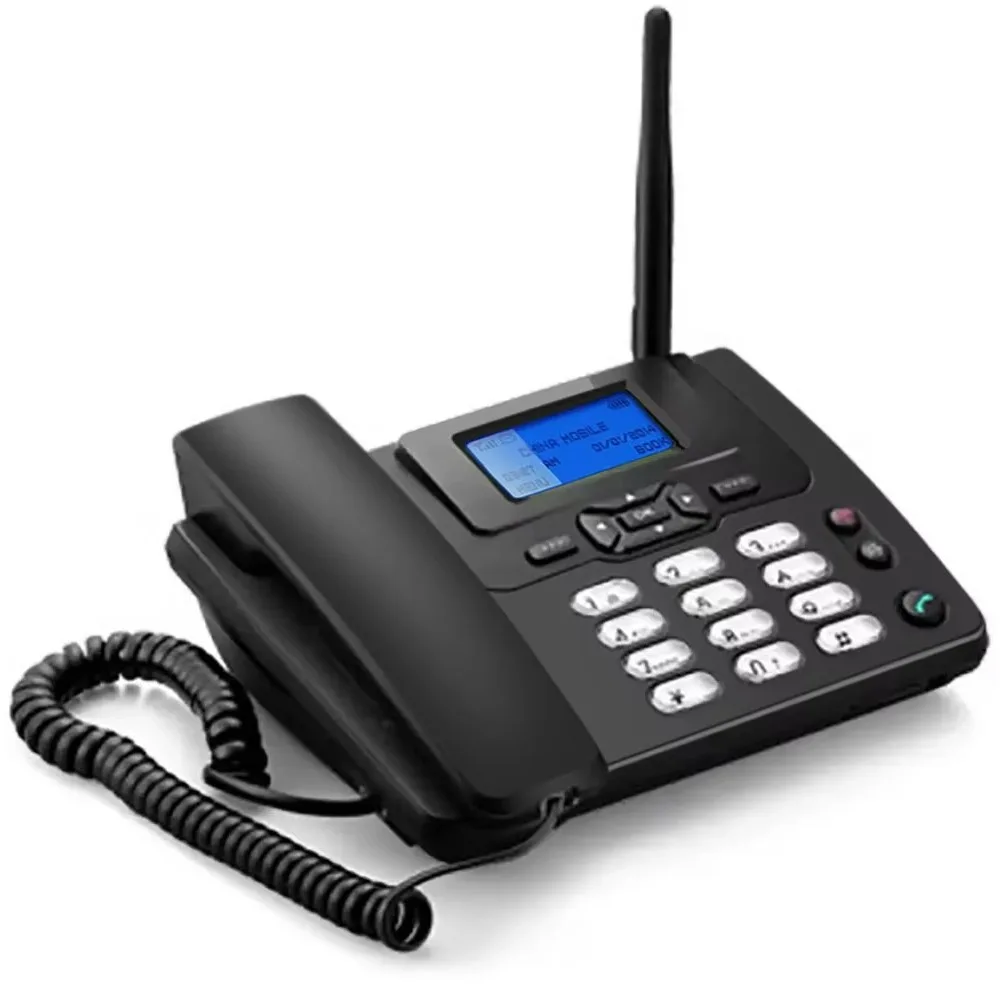 Landline Phone with 1 SIM Card Slot/FM Radio Home House 2G GSM Fixed Cordless Wireless Telephone