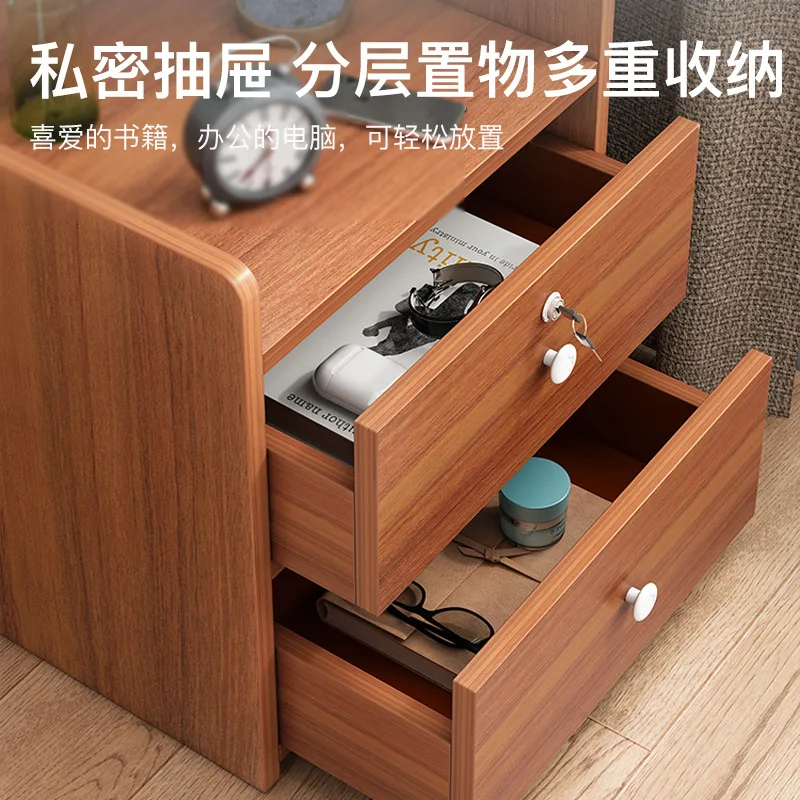 Bedside table Simple modern simple with lock Mini small locker Home bedroom Bedside storage