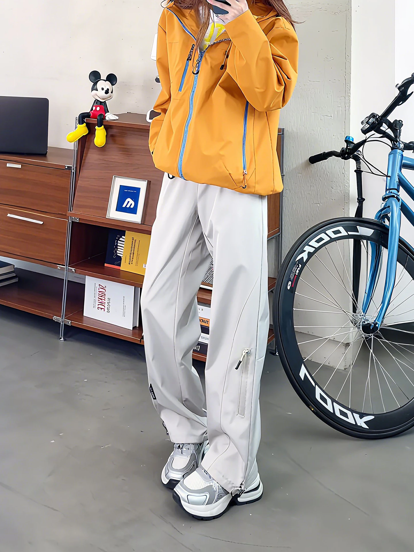 

Уличные мужские прямые брюки с высокой талией, утягивающие тактические брюки-карго, американские функциональные повседневные брюки