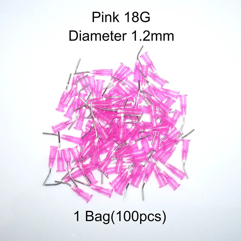 100 stücke Dental Nadel Tipps Zahn Reinigung Oral Care Probent Nadel Tipps Dental Harz Säure Reagenz Delievery Spritze Spitze