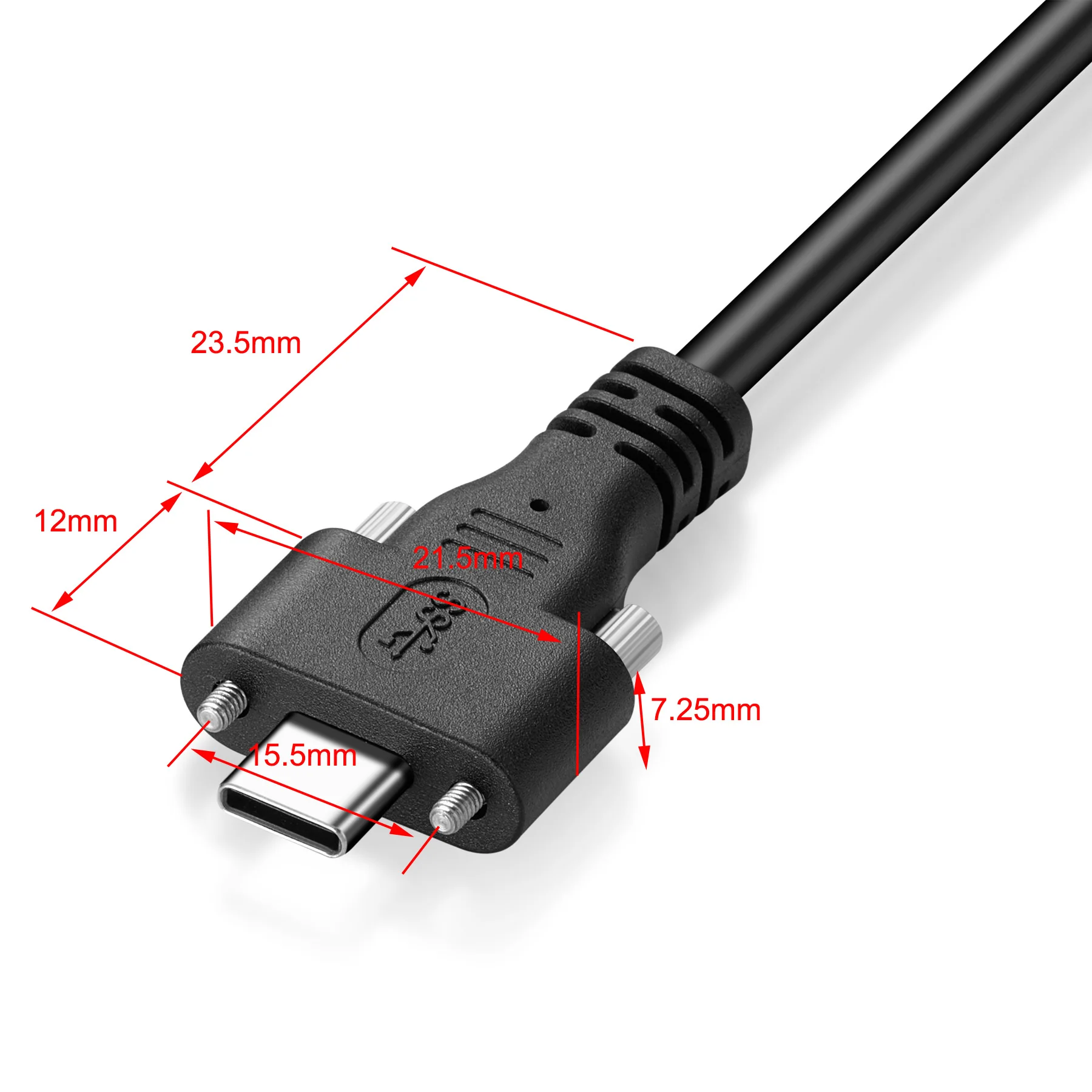 كابل بيانات ذكر Bochara USB 3.0 من النوع A إلى النوع C 3.0 مع حامل لوحة لولبية محمي مزدوج للهواتف الذكية والكمبيوتر اللوحي