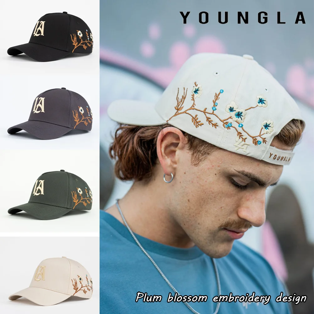 YoungLA sports baseball cap gym outdoor cycling hunting warm and comfortable duckbill cap fashion high street embroidery hat