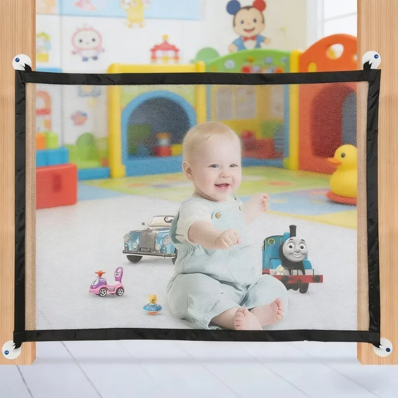 Indoor Staircase Fence Net Banister Stair Net For Pet Mesh Guard Foldable Child Proof Baby Gate Fence Baby Railing Net For Home