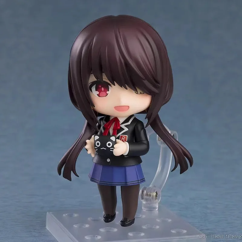 Nendoroid # 2455 Date A Live Kurumi Tokisaki JK-ver. Actiefiguur 10 cm Anime Model Speelgoed met vervangbare gezichten Desktop Decor Gift