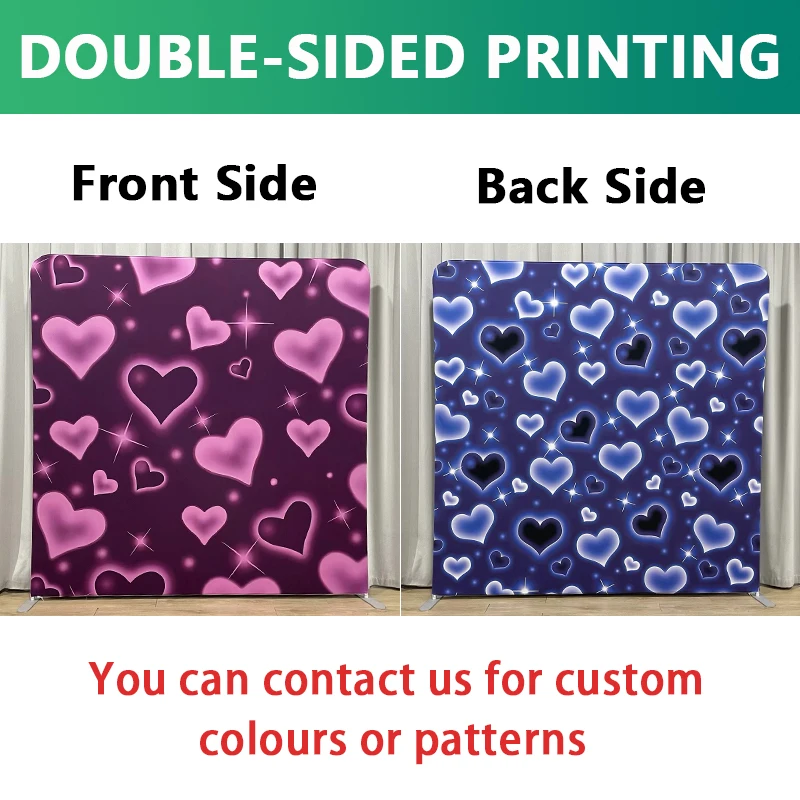 

Photo Booth Backdrop Stand Cover Custom Banner Square Wall Background for Wedding Birthday Baby Shower Photography Photo Studio