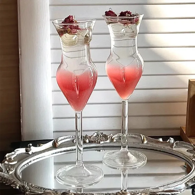 Creative Cocktail Glass Shot Glass Wine Juice Cup Funny Human Body Coffee Latte Mug for Bar Ktv and Night Show Parties