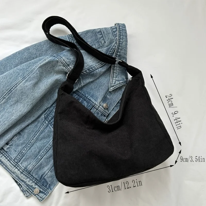 حقيبة حمل سروال قصير على الطراز الياباني، حقيبة كتف كاجوال ذات سعة كبيرة للتنقل في الكلية، عبوة واحدة
