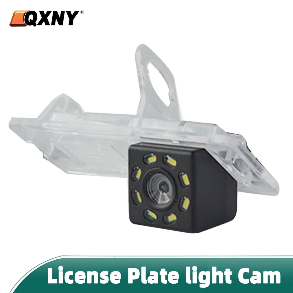 QXNY HD كاميرا احتياطية عكس لوحة ترخيص ضوء لرينو فلوينس اسبيس ميجان 3 داسيا لوجان 2 رمز سيدان جراند سينيك