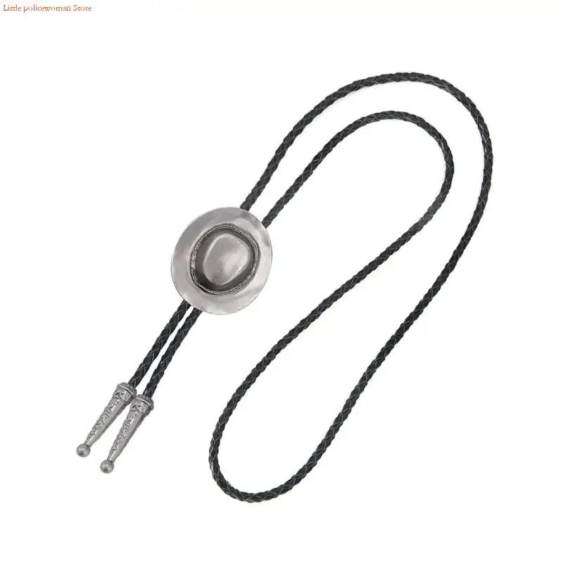 F92D MEN GENTERS WESTRY BOLO TIE COWBOY HAT HAT METAL