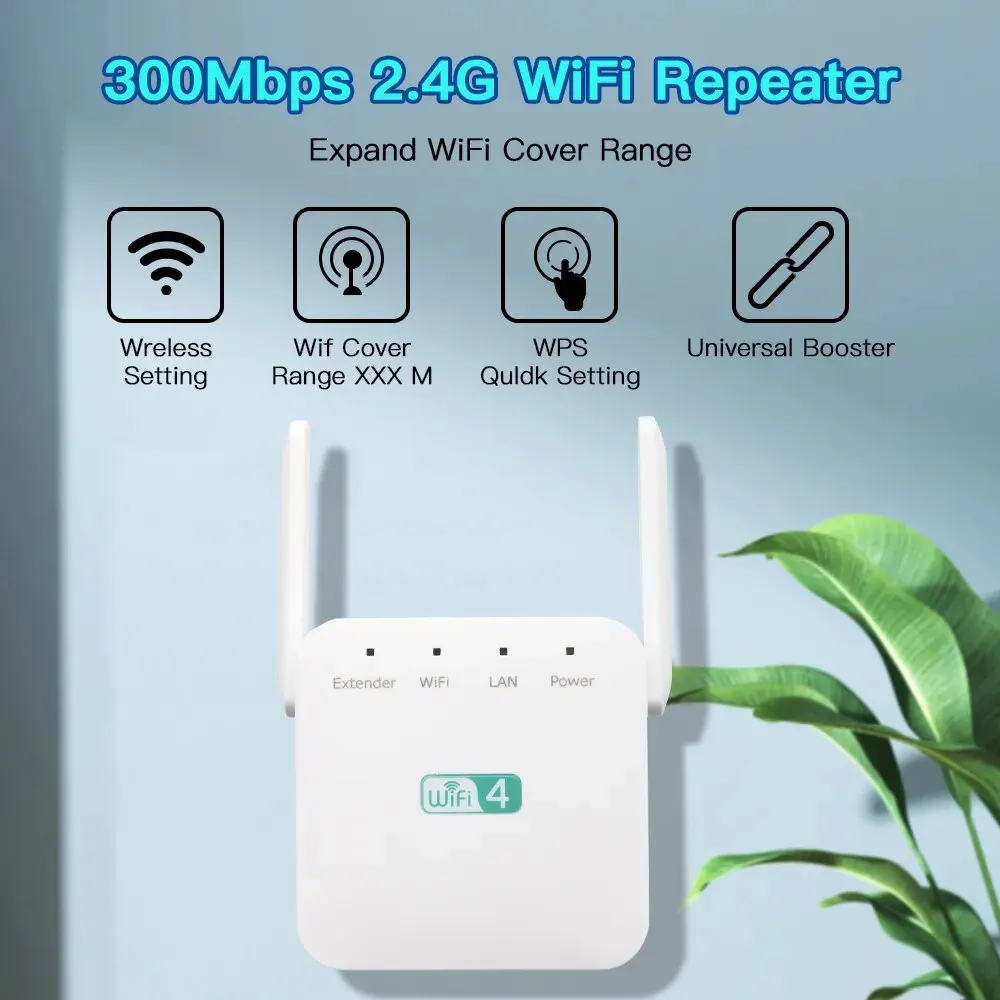 300Mbps WIFI Repeater Remote Wi-Fi Amplifier 802.11N WiFi Signal Booster Network Amplifier For Home/Office Wireless Repeater