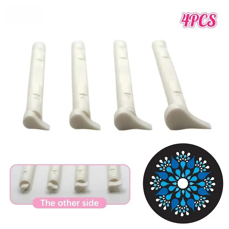 4-teiliges DIY Dotting-Werkzeug-Set Graffiti Blumen Schmetterling Mond Muster Florale Kunst Stempelstift Punkt-Malerei Präge-Handwerkswerkzeuge