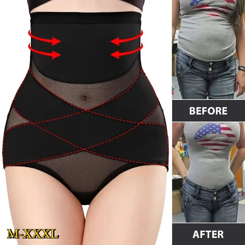 Realzador de glúteos para mujer, ropa moldeadora de cuerpo, Control de barriga, entrenador de cintura alta, bragas moldeadoras de cuerpo, corsé Abdomen