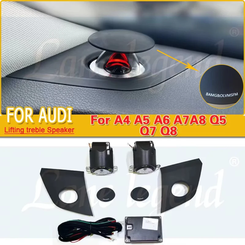 32 Colour LED Lifting Tweeter Speaker For Audi A4 A5 A6 A7 A8 Q5 Q7 Q8 C7 C8 Car Instrument Electric Treble Horn Decoration Par