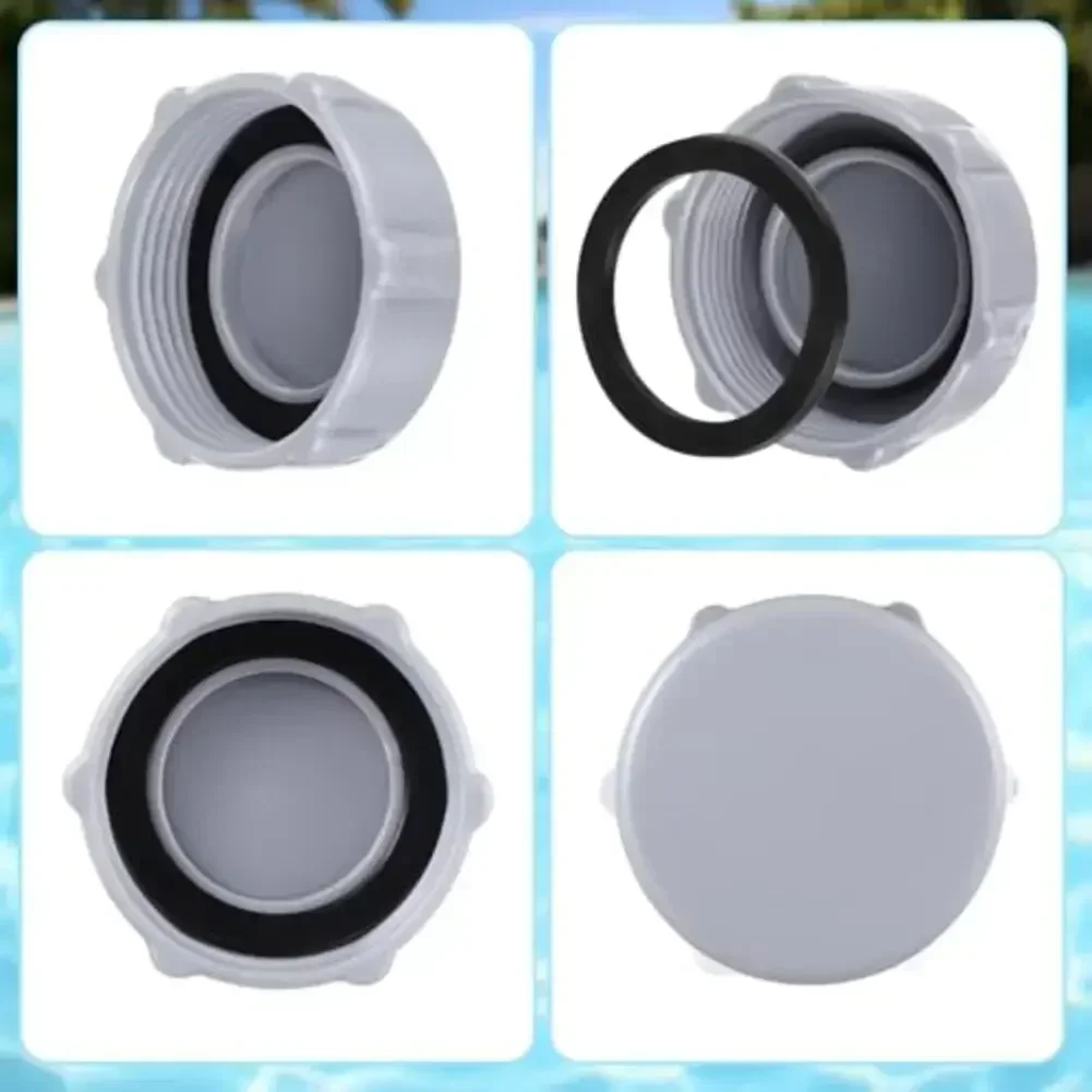 2pcs P6H1158 Swimming Pool Drainage Valve Cover For Use With Pools Model P01006 With Sealing Rings Replacement Drain Valve Cap
