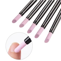 5Pcs Quartz Pen Nail Cuticle Remover Pusher Professional Care Nail Polish Manicure Stick Nail Files Accessories Tool