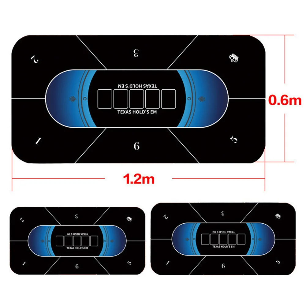 다양한 크기 10인용 텍사스 홀덤 고무 포커 테이블보 카지노 보드 게임 매트 게임 테이블 패드 카지노 칩 테이블보