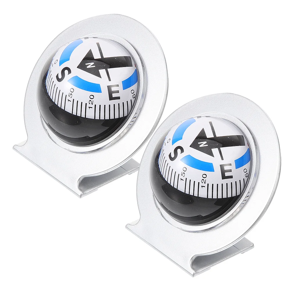 

2Pcs Large Car Compass Balls Dashboard Ball Type for Auto Navigation Camping Outdoor Vehicle Accessories Car Compass Ball