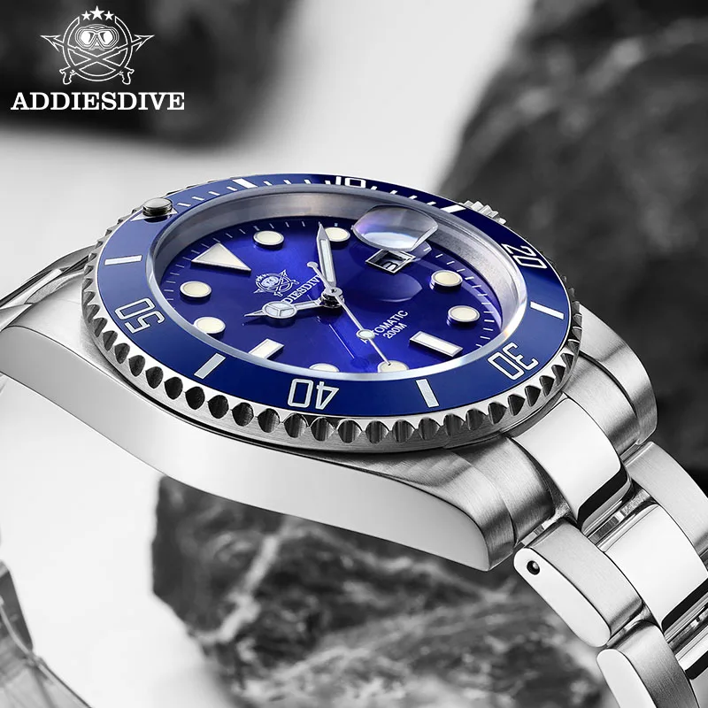 

ADDIESDIVE Automatic Watches for Men NH35 Sapphire Crystal Stainless Steel 200m Diving Watch BGW9 Luminous Mechanical Watches