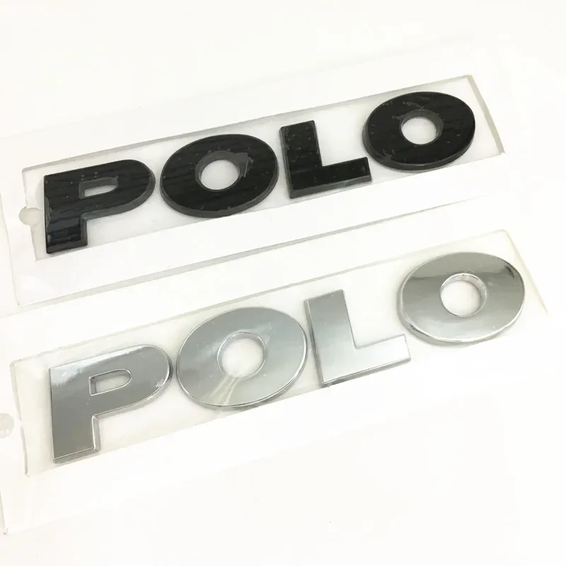 3D PVC ABS VW POLO Car Rear Trunk Emblem Sticker Badge Logo Decals Letters Labeling For Polo MK3 MK4 MK5 MK6 6c 6r 6n 6n2 9n 9n3