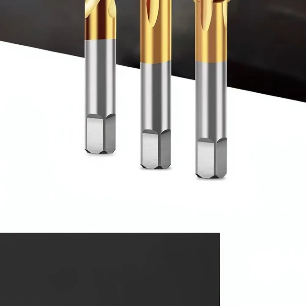 Titanium Coated HSS 6542 Machine Thread Tap Spiral Point Straight Flute Drill Bit For Stainless Steel Metal Processing Tool