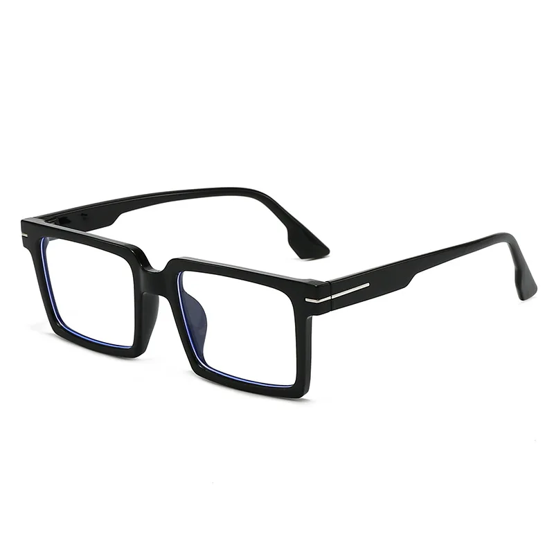European and American fashionable square frame glasses, daily decoration for men and women, anti-blue light glasses for shopping