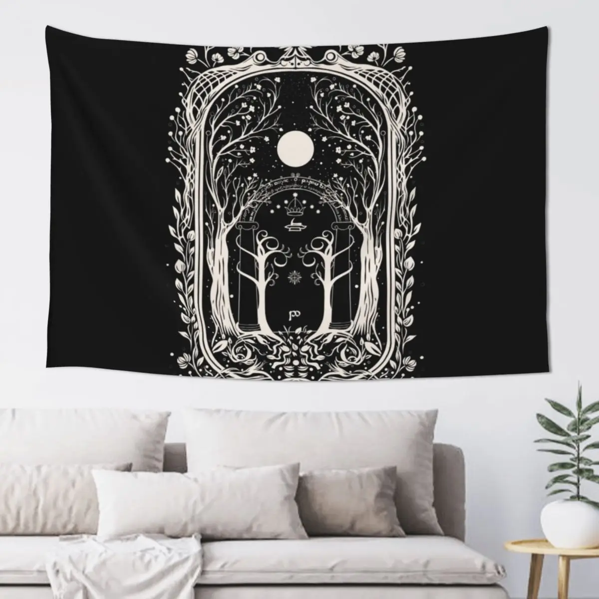 

Fantasy Gate to Moria Tapestry Decorative Paintings Wall Deco Decoration Wall Decoration Aesthetic Tapestry