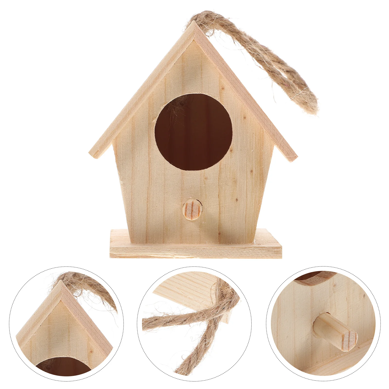 

5Pcs Decorative Bird Nest Artificial Mini Bird Pendant Garden Yard Home Decoration Photo Props Party Wedding Ornament