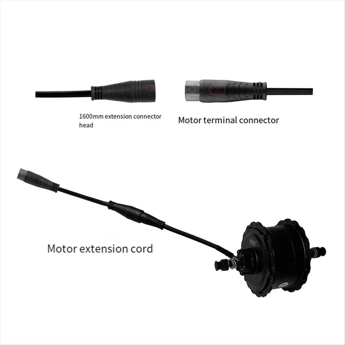 

AD10 9 Pin Replacement Extension Cable for 750W/1000W Electric Bicycle Motor Electric Bike Modification Accessories