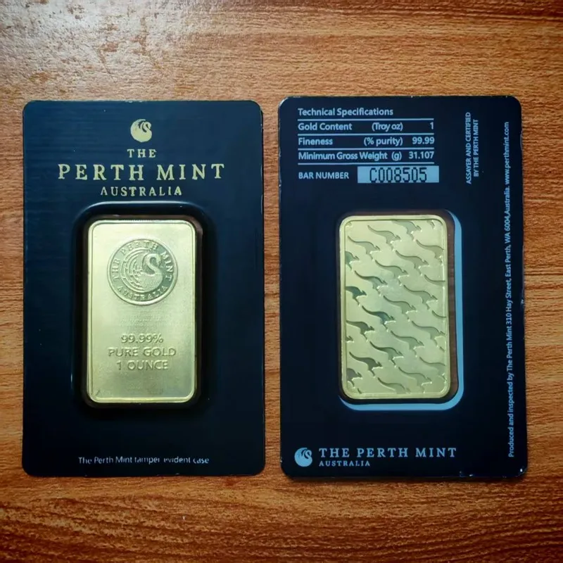 NONE 1~10 Stück Argor Heraeus 1oz Goldbarren 24K vergoldetes Messing Goldbarren mit unabhängigen Seriennummern Goldbarren-Kollektion 3