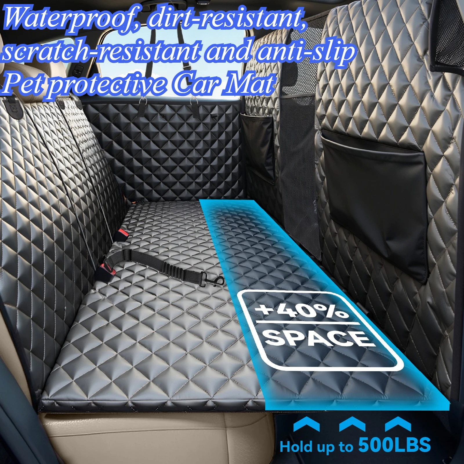 

Universal Cars SUV Truck Pet Car Seat Cover Hammock Waterproof Non-Slip Scratch Proof Back Seat Protector Dog Travel Accessories