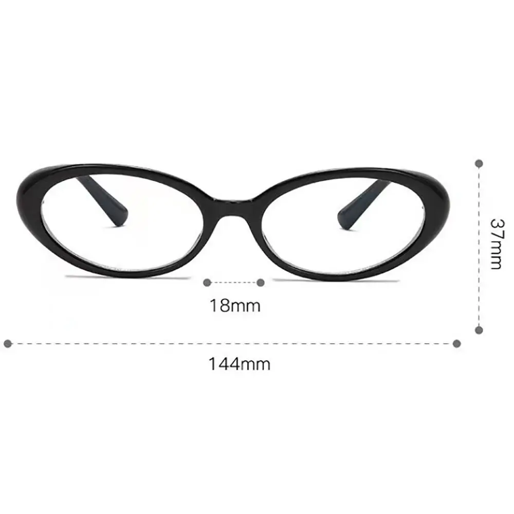 Finished Myopia Glasses Women Unisex Prescription Eyewear Small Ellipse Frame No Makeup Nearsighted Eyeglasses Anti-blue Light