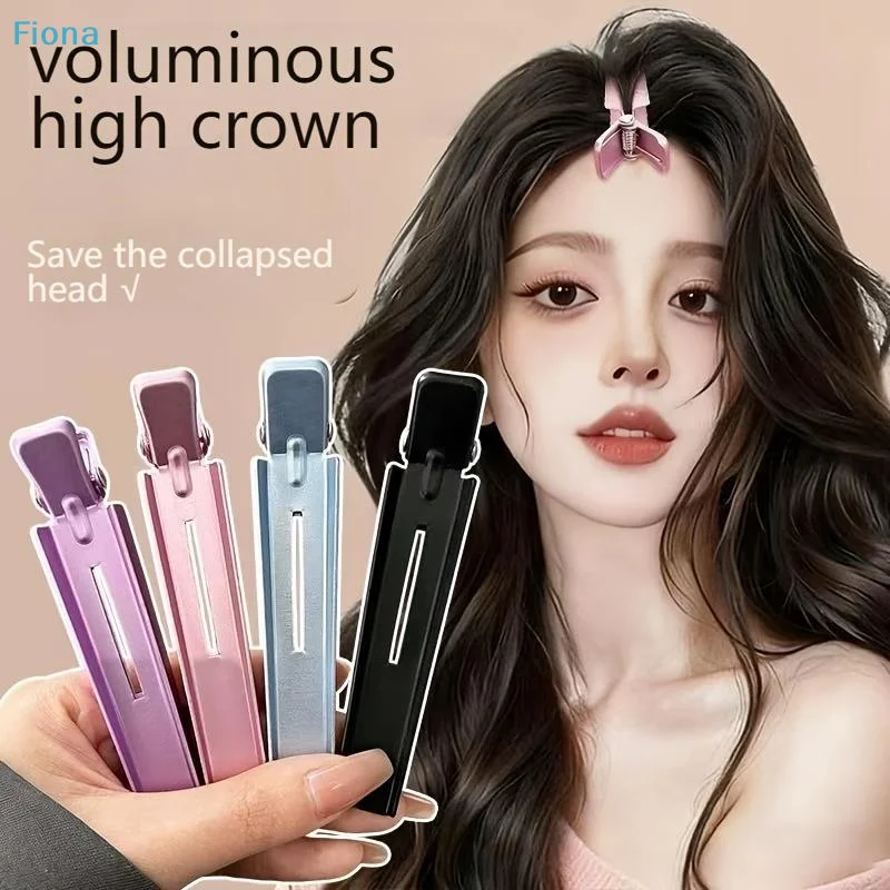 

☭Pro Aluminum Hairdressing Duckbill Clip Long Mouth Hairdressing Tool Hair Salon Partitioning Clip Styling Hair Accessory