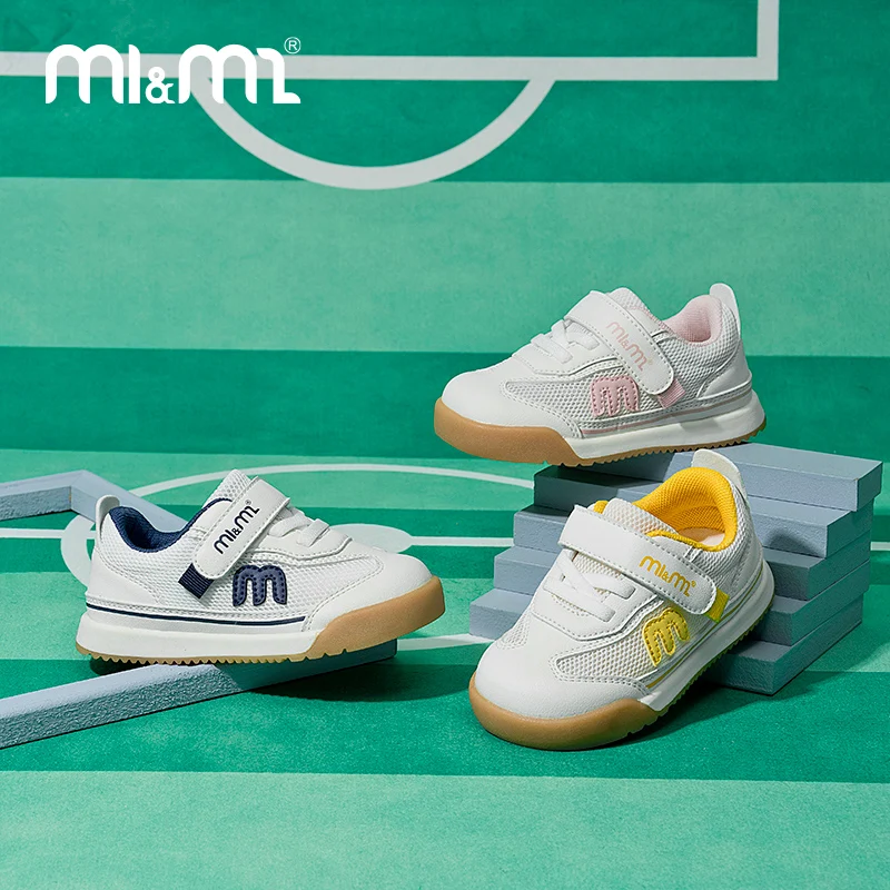 M1&M2 Summer Kids Sports Sandals Green White Breathable Mesh Boys Girls Soft Non-Slip Toddler Baby Breathable Footwear