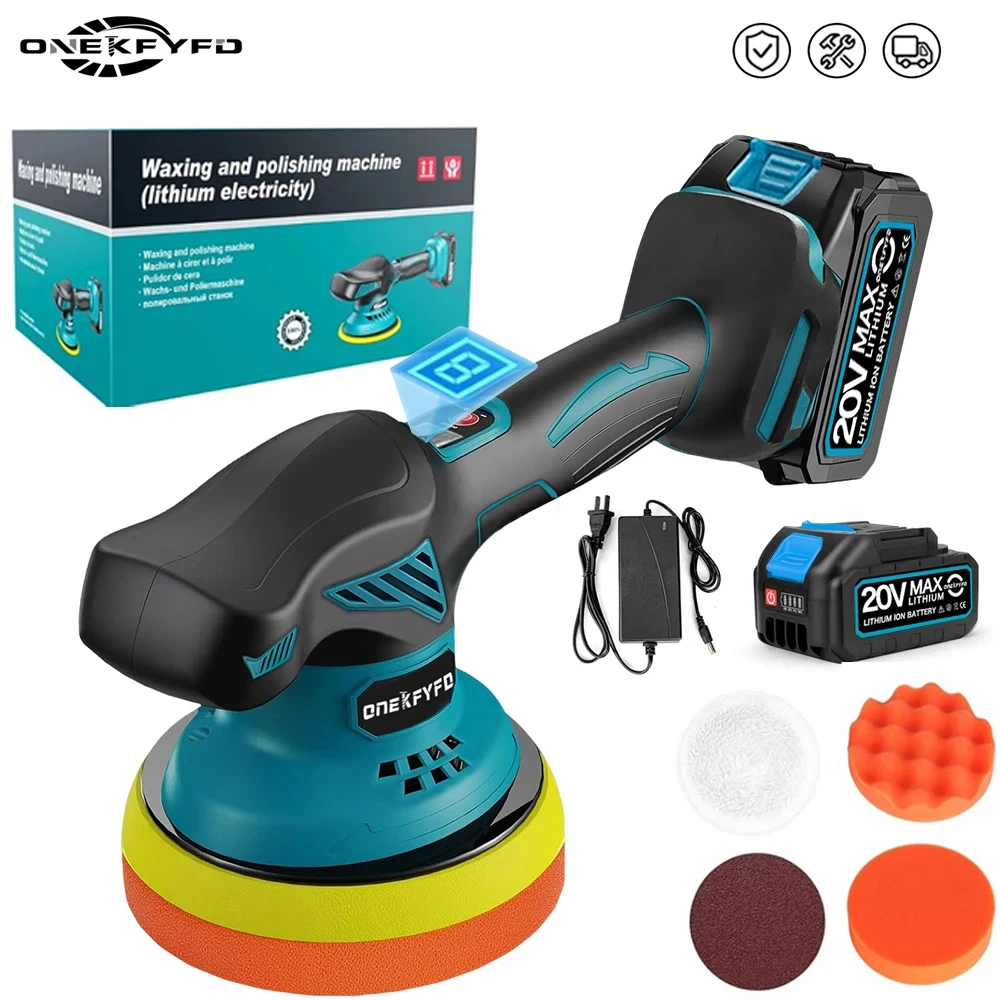 

Electric Polisher 6 Gears Adjustable Car Waxing Polishing Machine Metal Waxing Wood Sanding Rust Removal for Makita 18v Battery