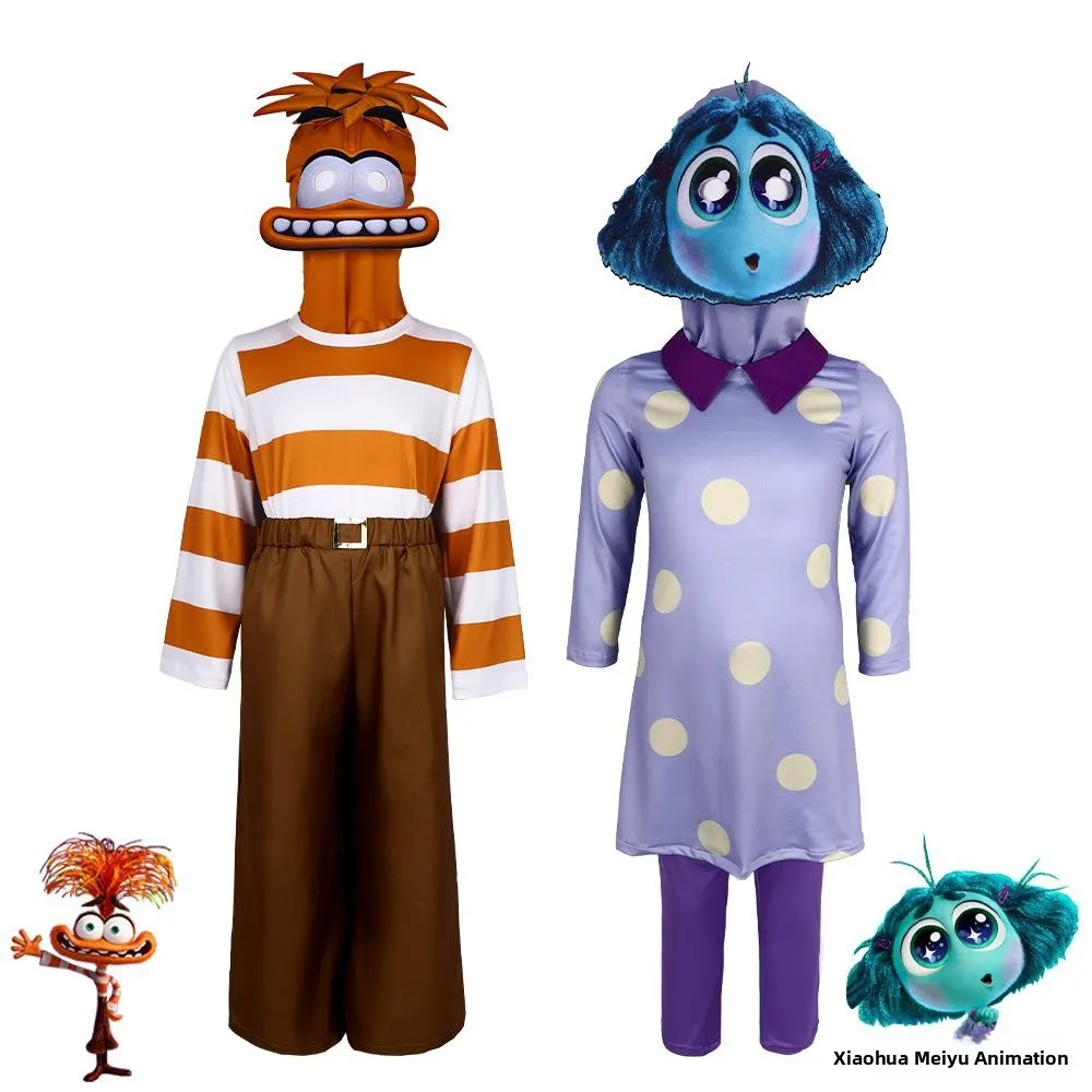 Inside Out2 Joy Cosplay Kostüm Halloween Performance Kleidung Mind Police Role-Plang Outfit Damen Traditionelle Chinesische Cos...