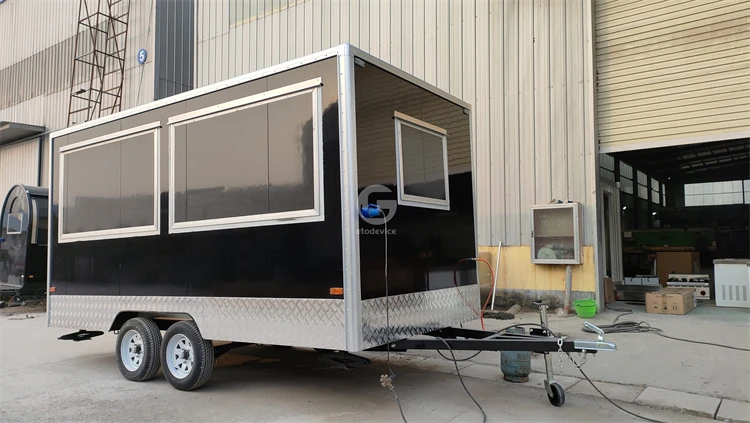 Towable Trailer Double Axles 4 Wheels Custom Food Trailer