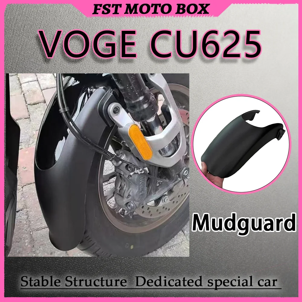 FOR VOGE CU625 Custom Small Ducktail Extended Fender Gloss Black High Toughness PA Soft Rubber Rear Wheel Surround Splash Guard