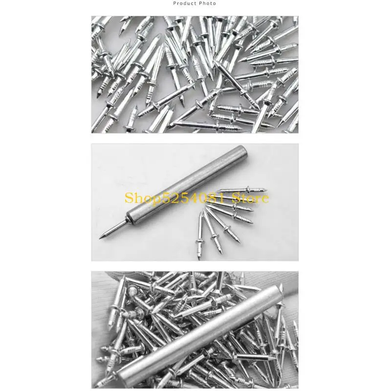 

AXYC Double Head Skirting Thread SeamlessNail Traceless Nails Rustproof and Reusable Cement Nails for Baseboard Installation