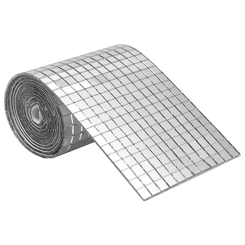 Mosaic Tiles Disco Glass Crafts Stickers Mirror Mosaic Tile Water Proof Cuttable Stickers Wall Tiles for Ceiling Kitchen Shower
