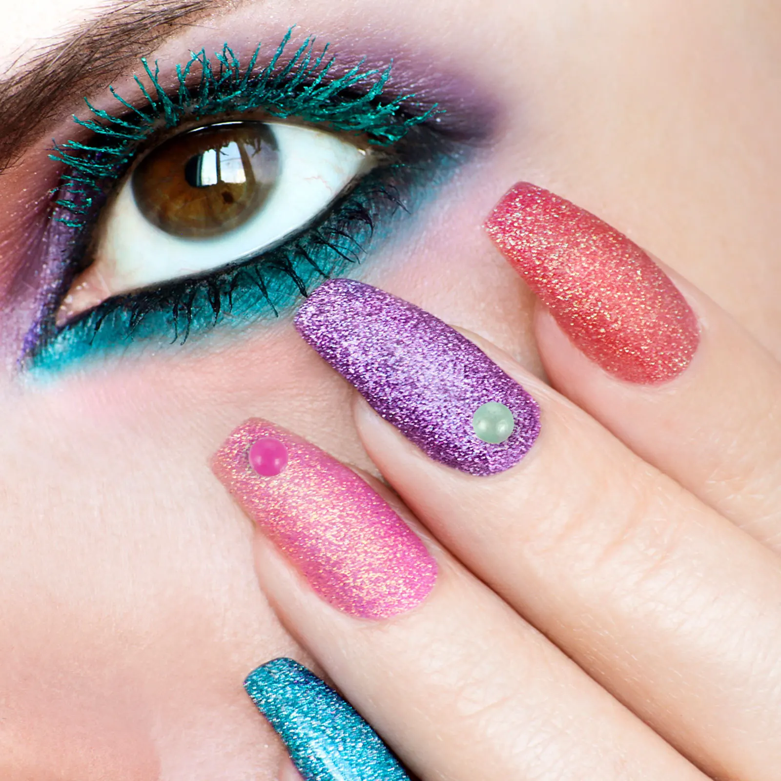 

2 Box Colorful Nail Beads Creative DIY Nail Art Glitter Decorations Manicure Caviar Beads for Women Lady Beauty Craft