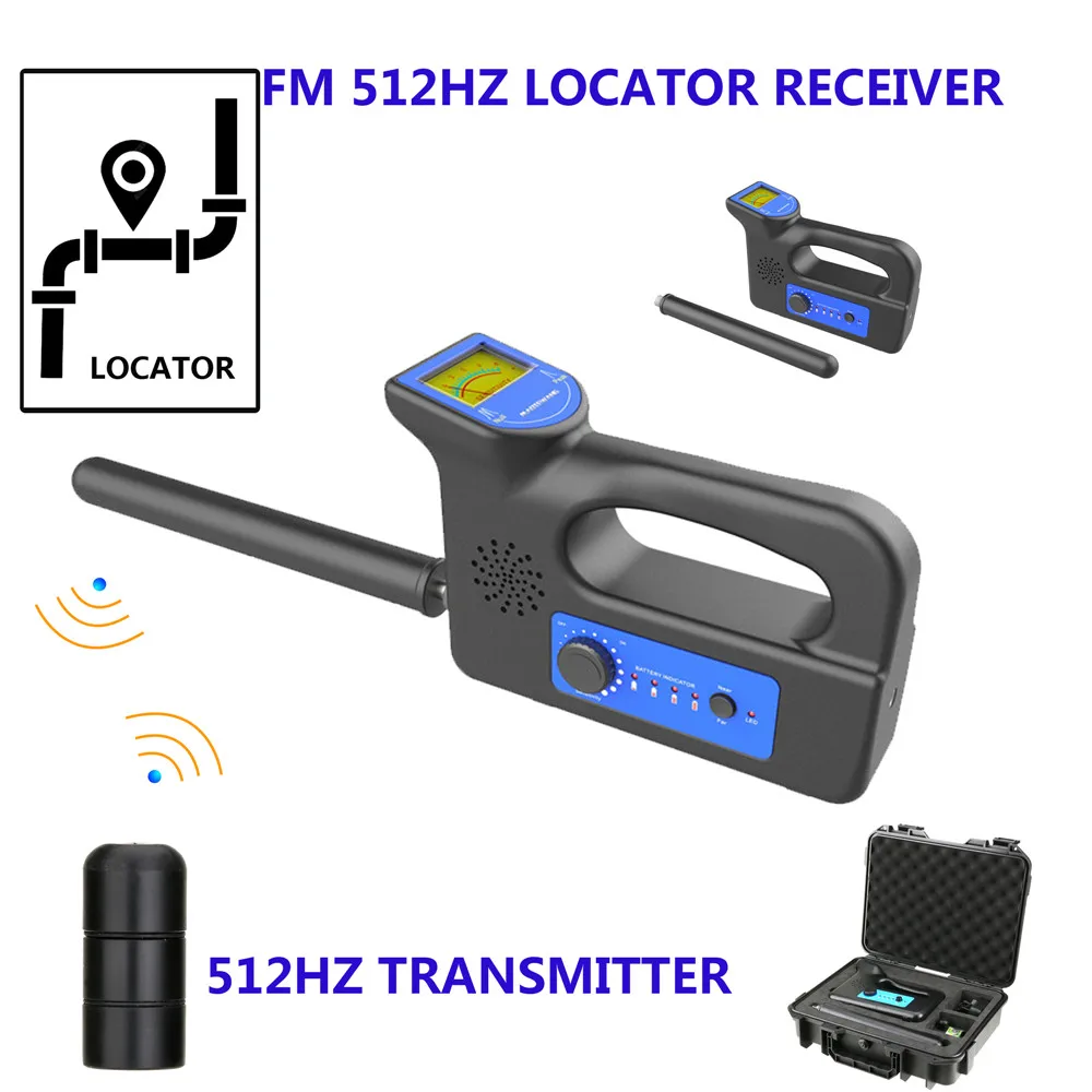 512Hz Locator Receiver for Sewer Inspection Camera with 10H 3000MAH battery,5M Detection Depth with Far/Near Mode